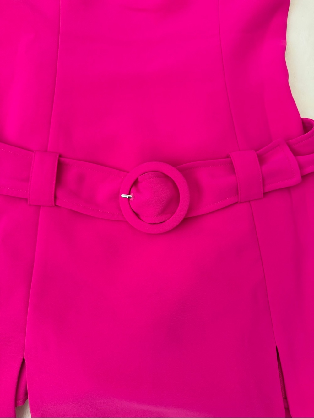 Amanda Uprichard Hot Pink Belted Skort Romper Size S - Picture 4 of 8